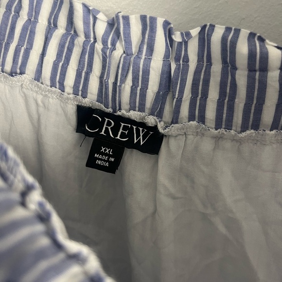 J.Crew Women’s Cotton voile ruffle-trim Lined dress striped pockets size XXL - Picture 8 of 13